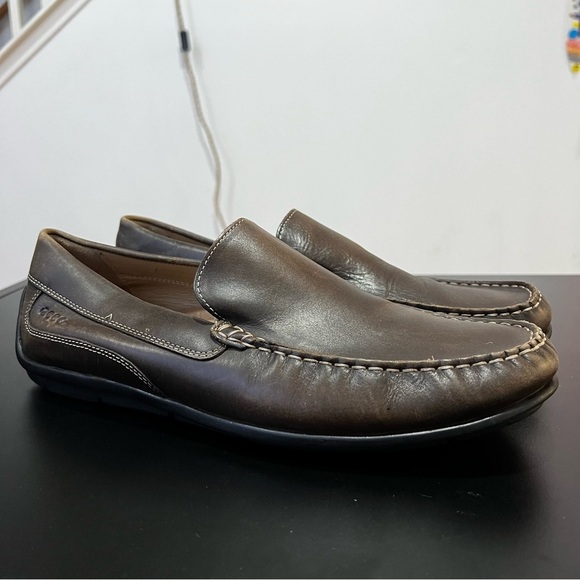 ECCO Men\'s Dark Brown Leather Slip-Ons Loafers 44 Men’s 10 main image 15